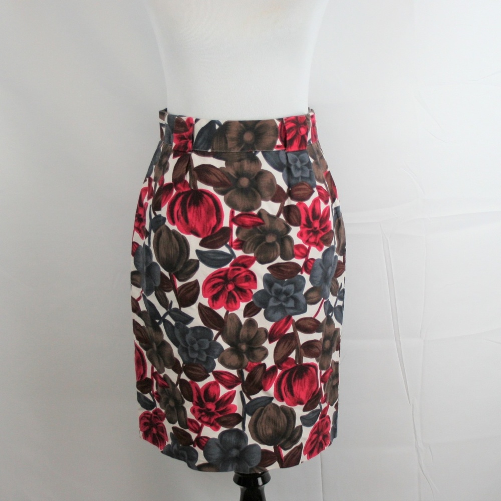 Boden Classic Pencil In Fall Floral Print